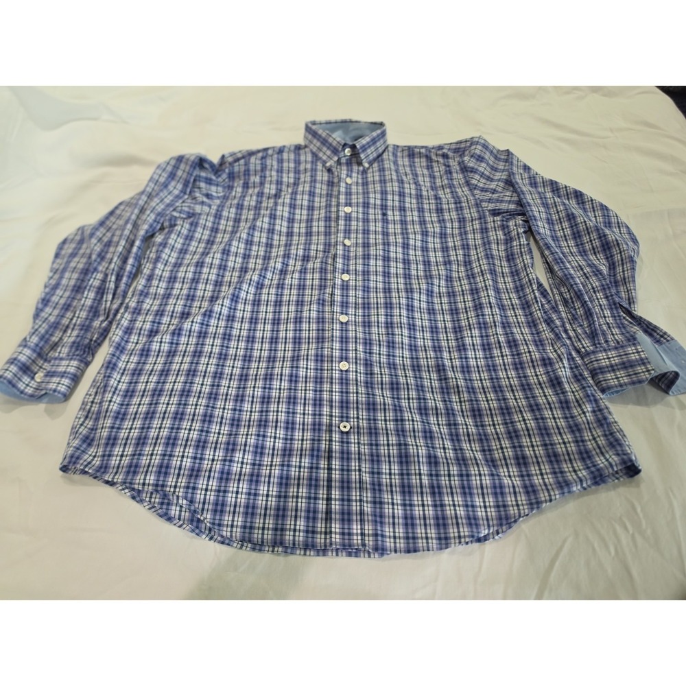 Men's XLT IZOD Button Down Shirt Plaid Long Sleeve